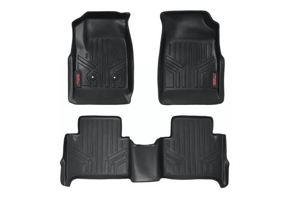 Rough Country - Heavy Duty Floor Mats Front/Rear-15-22 Chevy Colorado/GMC Canyon Crew Cab Rough Country