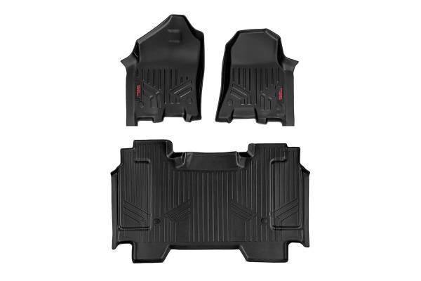 Rough Country - Heavy Duty Floor Mats Front/Rear-19-2 RAM Crew Cab Full Console Rough Country