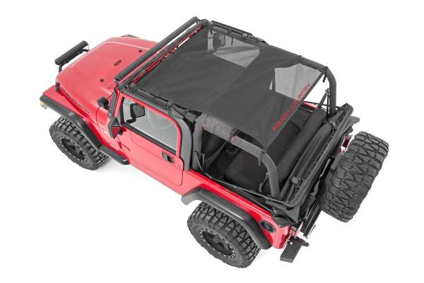 Rough Country - Jeep Wrangler TJ/YJ Mesh Bikini Top Plus 92-06 Black Rough Country