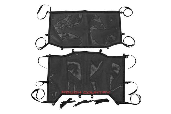 Rough Country - Jeep Wrangler JL Unlimited Mesh Bikini Top Plus 18-20 4 Door Black Rough Country