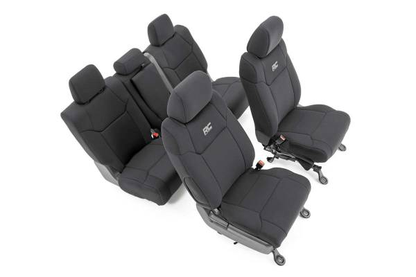 Rough Country - Toyota Neoprene Front and Rear Seat Covers 14-20 Tundra Crew Cab Rough Country