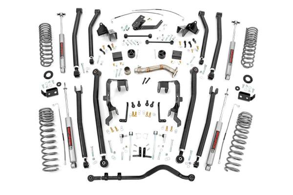 Rough Country - 4.0 Inch Jeep Long Arm Suspension Lift Kit 12-18 Wrangler JK 2-door Rough Country