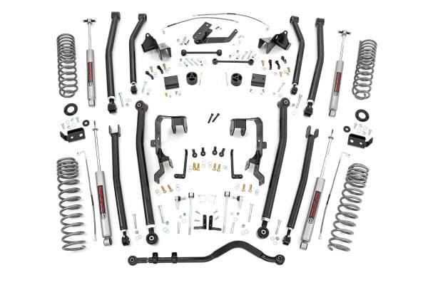 Rough Country - 4.0 Inch Jeep Long Arm Suspension Lift Kit 07-11 Wrangler JK 4-door Rough Country