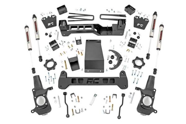 Rough Country - 6.0 Inch GM Suspension Lift Kit w/ V2 Shocks 01-10 2500HD 4WD Rough Country