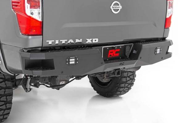 Rough Country - Nissan Heavy-Duty Rear LED Bumper 16-20 Titan XD Rough Country