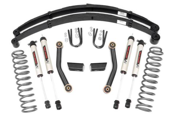 Rough Country - Jeep Cherokee XJ 3 Inch Series II Suspension Lift Kit w/V2 Shocks Leaf Springs For 84-01 Jeep Cherokee XJ Rough Country