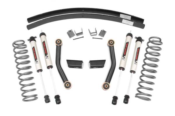 Rough Country - Jeep Cherokee XJ 3 Inch Series II Suspension Lift Kit W/V2 Shocks Add-A-Leaf For 84-01 Jeep Cherokee XJ Rough Country