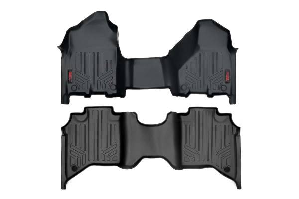 Rough Country - RAM 2500 Heavy Duty Floor Mats Front/Rear Crew Cab Bench Seats For 19-Pres RAM 2500 Rough Country