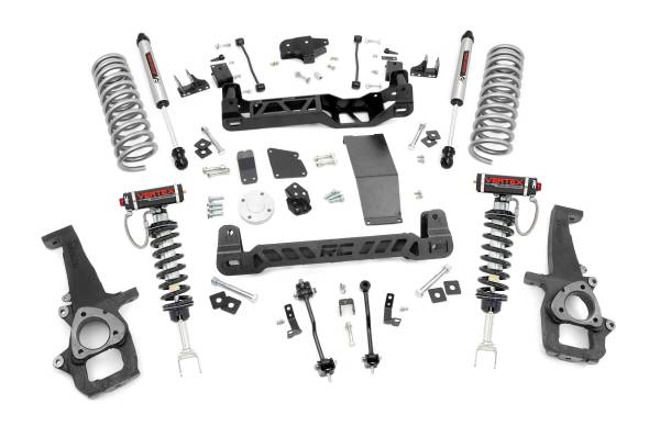 Rough Country - 6.0 Inch Dodge Suspension Lift Kit Vertex Struts and V2 Shocks 12-Up Ram 1500 4WD) Rough Country