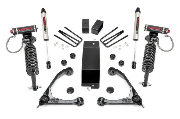 Rough Country - 3.5 Inch GM Suspension Lift Kit w/Upper Control Arms Vertex w/V2 Shocks (07-16 1500 PU 4WD) Rough Country