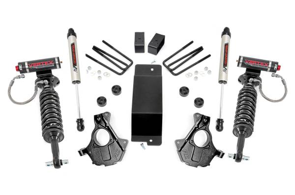 Rough Country - 3.5 Inch GM Suspension Lift Knuckle Kit w/ Vertex and V2 Shocks (14-18 1500 PU 4WD Aluminum and Stamped Steel) Rough Country