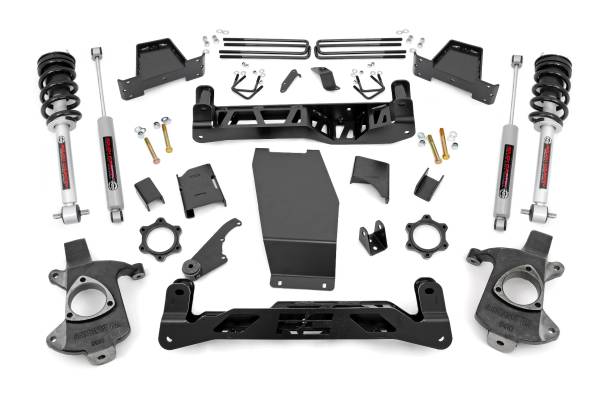 Rough Country - 6.0 Inch GM Suspension Lift Kit w/N3 Struts and N3 Shocks 14-18 1500 PU 4WD Aluminum Rough Country