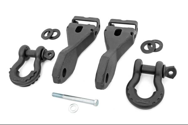 Rough Country - Tow Hook Brackets D-Ring Combo 14-18 Chevy Silverado 1500 Rough Country