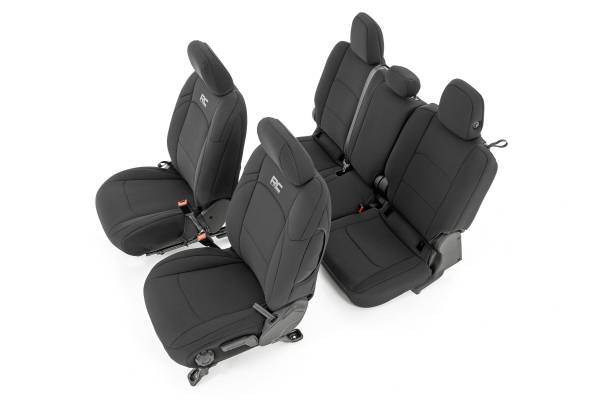 Rough Country - Seat Covers Front and Rear w/ Cup Holder 20-Up Jeep Gladiator JT Rough Country