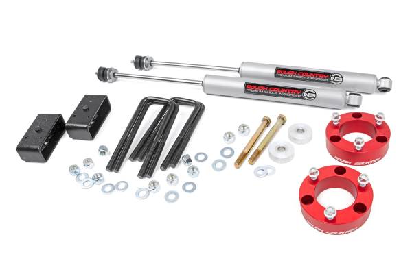 Rough Country - 3 Inch Lift Kit Red Spacer w/N3 Shocks 05-21 Toyota Tacoma 2WD/4WD Rough Country