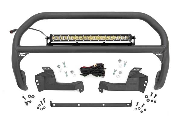 Rough Country - Nudge Bar 20 Inch Chrome Series Single Row LED 21-Up Ford Bronco Sport Rough Country