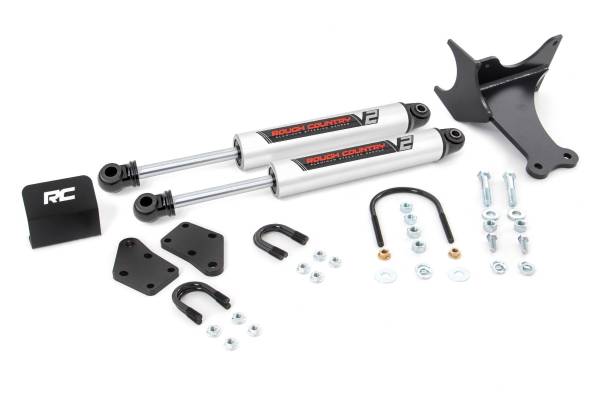 Rough Country - V2 Steering Stabilizer Dual 05-22 Ford Super Duty 4WD Rough Country