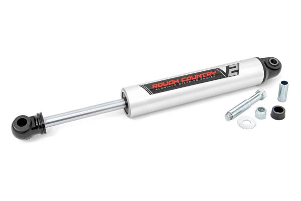 Rough Country - V2 Steering Stabilizer 00-05 Ford Excursion/99-04 Super Duty Rough Country