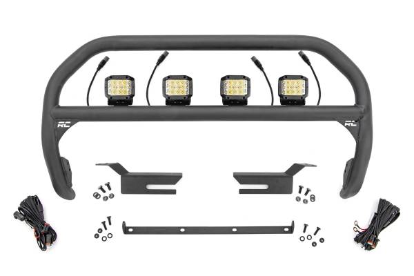 Rough Country - Nudge Bar 3 Inch Osram Wide Angle Led (x4) 21-Up Ford Bronco 4WD Rough Country