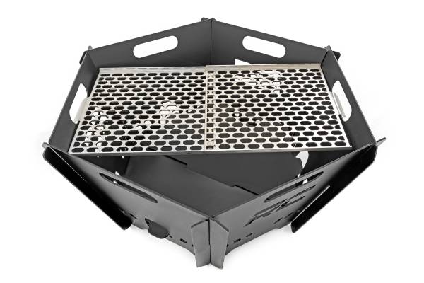 Rough Country - Overland Collapsible Fire Pit Stainless Steel Grill Grate Rough Country