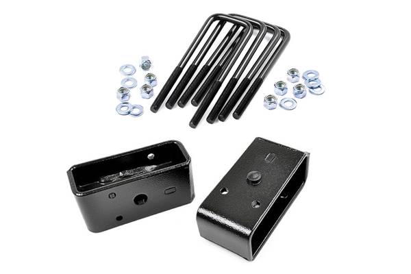 Rough Country - 1.5 Inch Block And U-Bolt Kit 11-19 Chevy/GMC 2500HD/3500HD Rough Country