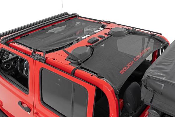 Rough Country - Mesh Bikini Top Plus Black Jeep Gladiator JT 4WD 20-Up Rough Country