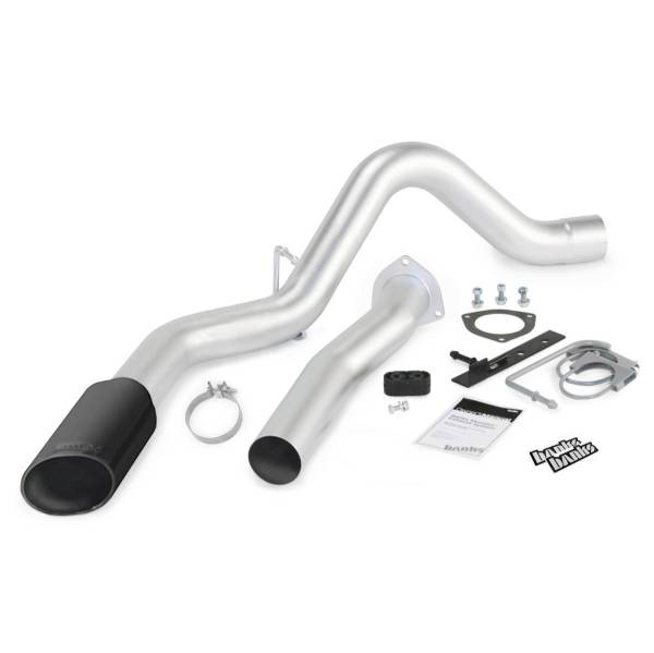 Banks Power - Monster Exhaust System Single Exit Black Tip 07-10 Chevy 6.6L LMM ECSB-CCLB to Banks Power