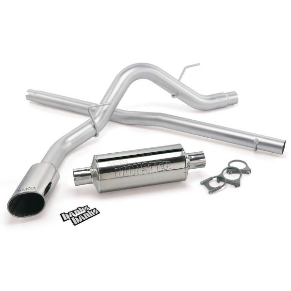 Banks Power - Monster Exhaust System Single Exit Chrome Ob Round Tip 04-08 Ford F-150/Lincoln SCMB Banks Power