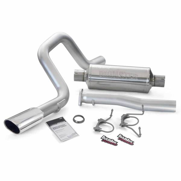 Banks Power - Monster Exhaust System Single Exit Chrome Ob Round Tip 07-14 Toyota 4.0 FJ Cruiser Banks Power