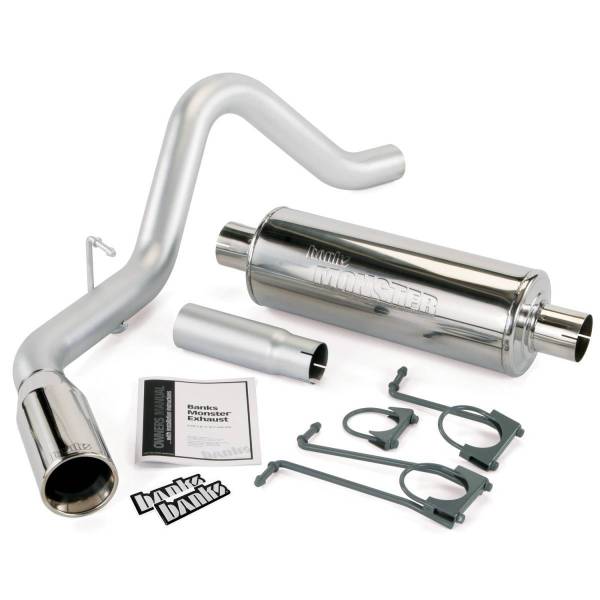 Banks Power - Monster Exhaust System Single Exit Chrome Tip 05-06 Ford 5.4/6.8L S/D Super Duty Truck Banks Power