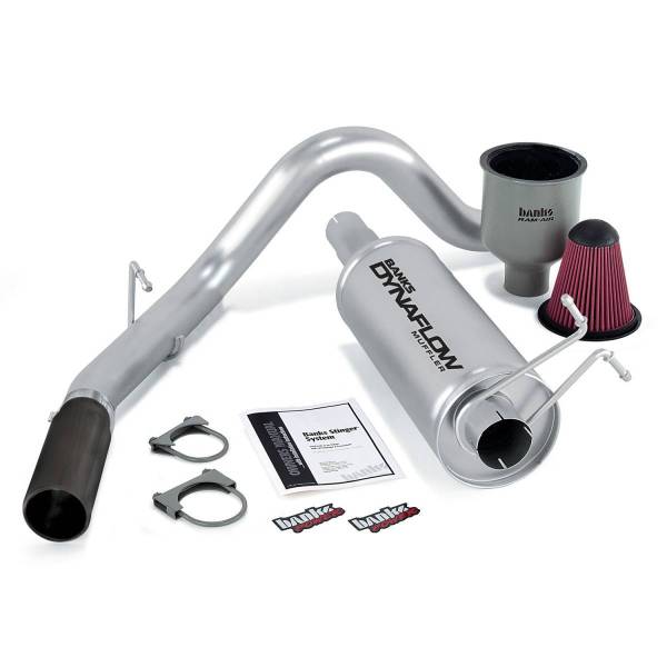 Banks Power - Stinger Bundle Power System W/Single Exit Exhaust Black Tip 99-04 Ford 6.8L EC/CC and Crew Cab Super Duty Banks Power