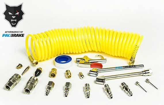 Pacbrake - C11657 25ft Curly Hose & Accessory Kit  For use with Air Tanks