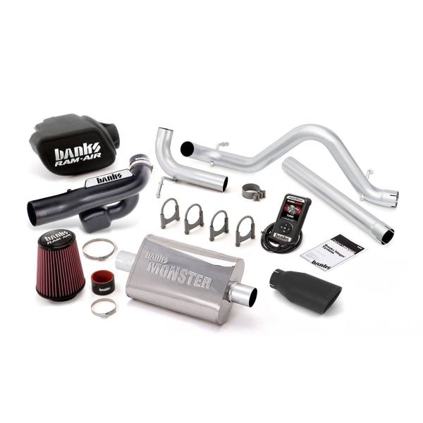 Banks Power - Stinger Bundle Power System W/AutoMind Single Exit Exhaust Black Tip 12-14 Jeep 3.6L Wrangler 4 Door Banks Power