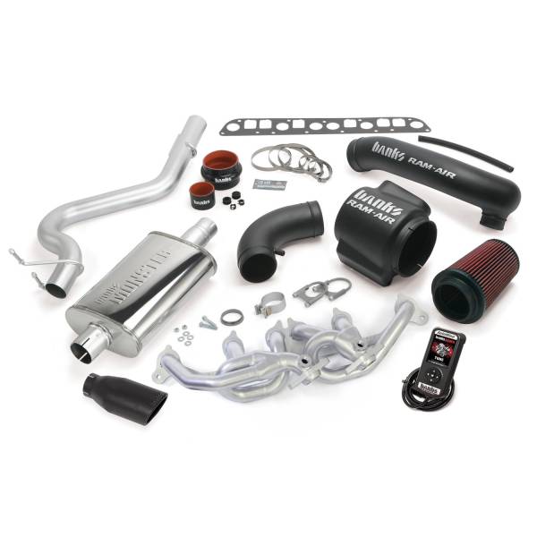 Banks Power - PowerPack Bundle Complete Power System W/AutoMind Programmer Black Tip 04-06 Jeep 4.0L Wrangler LJ Unlimited Banks Power