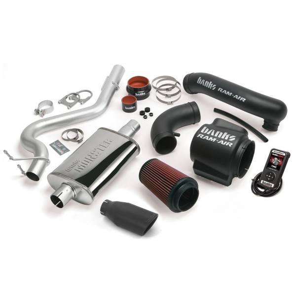 Banks Power - Stinger Bundle Power System W/Single Exit Exhaust Black Tip 00-03 Jeep 4.0L Wrangler TJ Banks Power