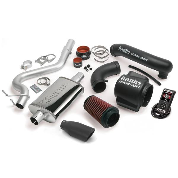 Banks Power - Stinger Bundle Power System W/Single Exit Exhaust Black Tip 98-99 Jeep 4.0L Wrangler TJ Banks Power