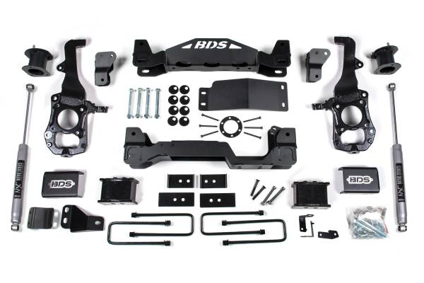 BDS Suspension - 6 Inch Lift Kit Ford F150 21-25 4WD 5 Inch Block Kit Fox 2.0 Performance Shock