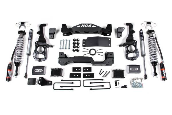 BDS Suspension - 6 Inch Lift Kit FOX 2.5 Performance Elite Coil-Over Ford F150 21-25 4WD 5 Inch Block Fox 2.0 Performance Elite Shocks