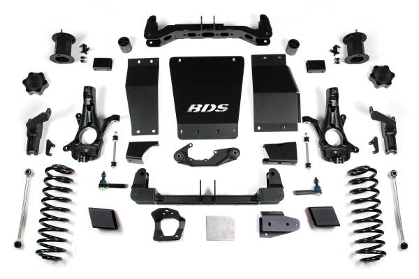 BDS Suspension - 6 Inch Lift Kit Chevy/GMC Suburban Tahoe Yukon/XL 1500 15-19 4WD Magneride Equipped Aluminum/ Stamped Steel Control Arm