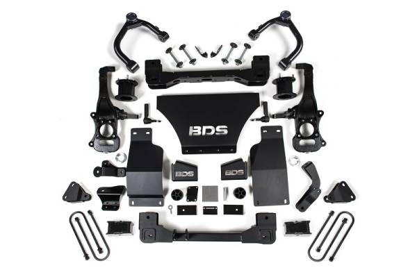 BDS Suspension - 2025 Silverado/Sierra 1500 4WD 4 Inch Suspension Lift Kit w/ARC V8 Gas 3 Inch Rear Block Spacer Front BDS Suspension