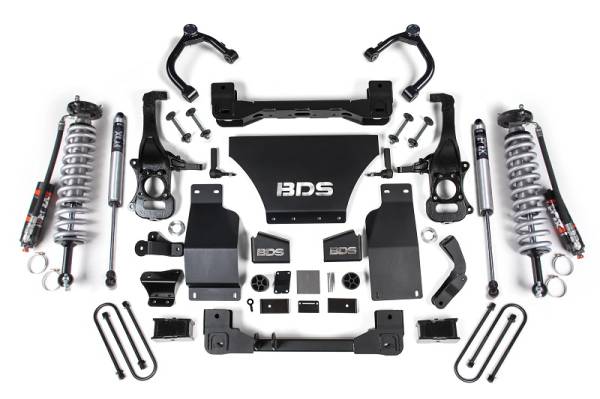 BDS Suspension - 2025 Silverado/Sierra 1500 4WD 4 Inch Suspension Lift Kit V8 Gas 3 Inch Rear Block -Fox 2.5 PES C/O Front Fox 2.0 PS Rear BDS Suspension