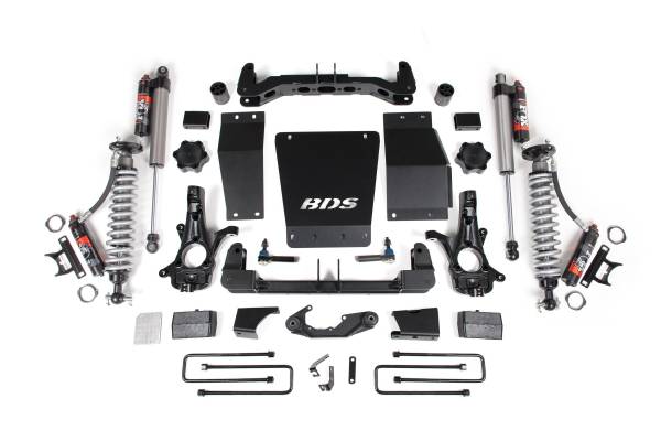 BDS Suspension - 4 Inch Lift Kit FOX 2.5 Performance Elite Block Kit Aluminum/Stamped Steel Coil-Over 14-18 Silverado/Sierra 1500 4WD
