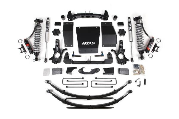 BDS Suspension - 4 Inch Lift Kit FOX 2.0 Performance Leaf Springs Aluminum/Stamped Steel Coil-Over 14-18 Silverado/Sierra 1500 4WD