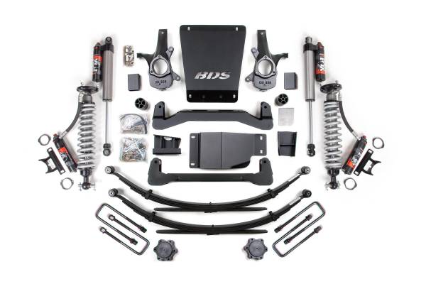 BDS Suspension - 4 Inch Lift Kit FOX 2.5 Performance Elite Leaf Springs Coil-Over 07-13 Silverado/Sierra 1500 4WD BDS Suspension