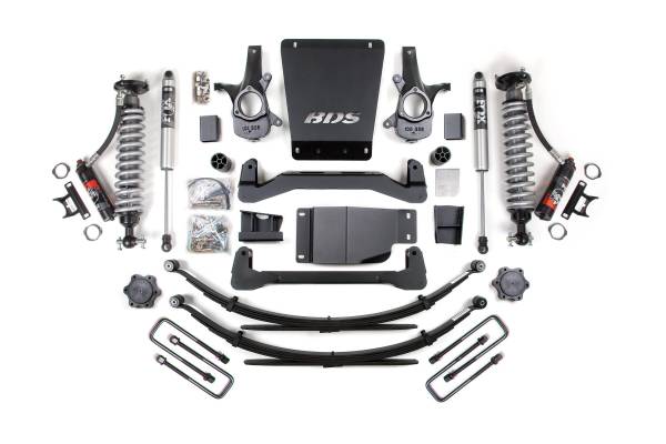 BDS Suspension - 4 Inch Lift Kit FOX 2.0 Performance Elite Leaf Spings Coil-Over 07-13 Silverado/Sierra 1500 4WD BDS Suspension