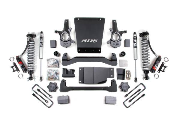 BDS Suspension - 4 Inch Lift Kit FOX 2.0 Performance Elite 5 Inch Block Lift Coil-Over 07-13 Silverado/Sierra 1500 4WD BDS Suspension