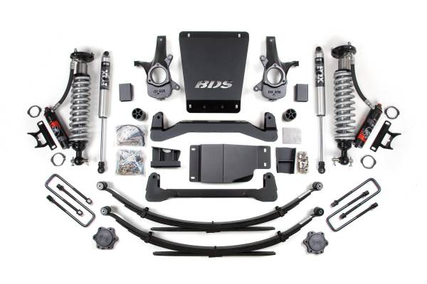 BDS Suspension - 2007-2013 GM 1500 4wd 6 Inch Suspension Lift Kit 5.5 Inch Rear Block/AAL 2.5 PES C/O Front 2.0 IFP PS Rear BDS Supsension