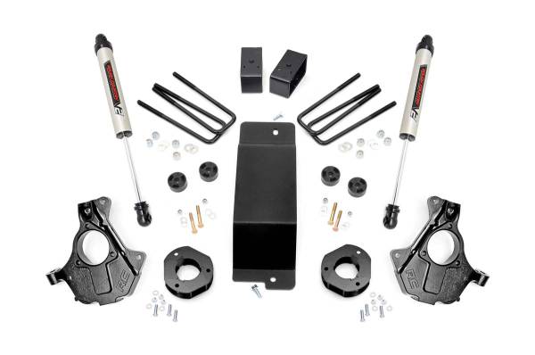 Rough Country - 3.5 Inch Suspension Lift Knuckle Kit w/V2 Monotube 14-18 Silverado/Sierra 1500 4WD Aluminum & Stamped Steel Rough Country