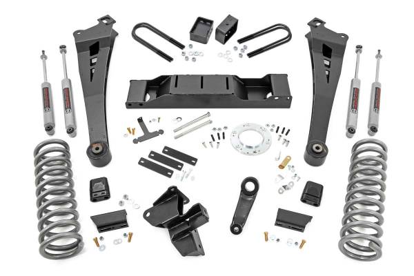 Rough Country - 5 Inch Dodge Radius Arm Suspension Lift Kit 19-Up RAM 3500 4WD Diesel, Dual Rear Wheels Rough Country