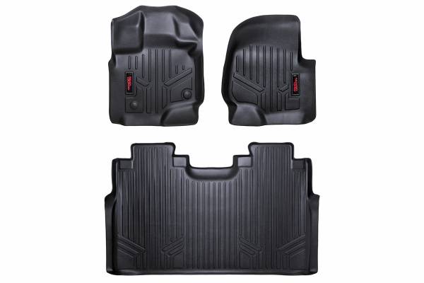 Rough Country - Heavy Duty Floor Mats Front/Rear-15-Up Ford F-150 SuperCrew Cab Rough Country